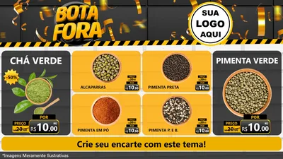 Modelo de TV para TV Horizontal com o tema Bota Fora para Produtos Naturais
