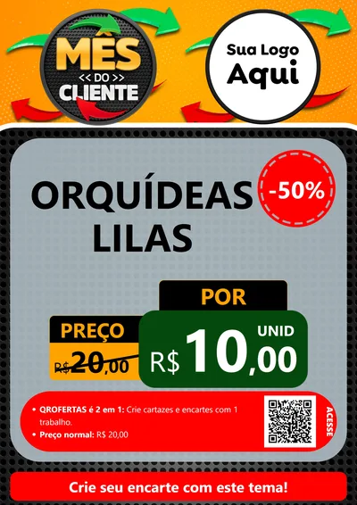 Modelo de Cartaz para Cartaz A4 Vertical com o tema Mês do Cliente para Floricultura e jardim