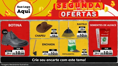 Modelo de TV para TV Horizontal com o tema Segunda de Ofertas para Agropecuária