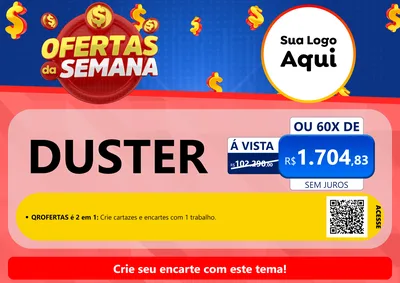 Modelo de Cartaz para Cartaz A4 Horizontal com o tema Ofertas Da Semana para Concessionaria de Carros