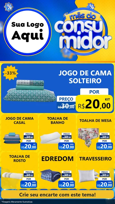 Modelo de Rede Social para Stories com o tema Mês do Consumidor para Cama, Mesa e Banho