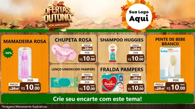 Modelo de TV para TV Horizontal com o tema Ofertas de Outono - Vem, Aproveite! para Bebês