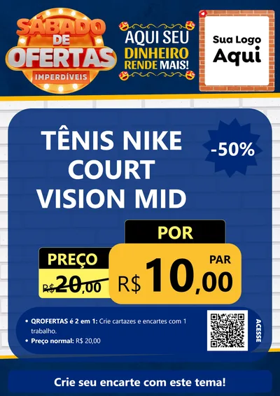Modelo de Cartaz para Cartaz A4 Vertical com o tema Sábado de Ofertas Imperdíveis para Calçados