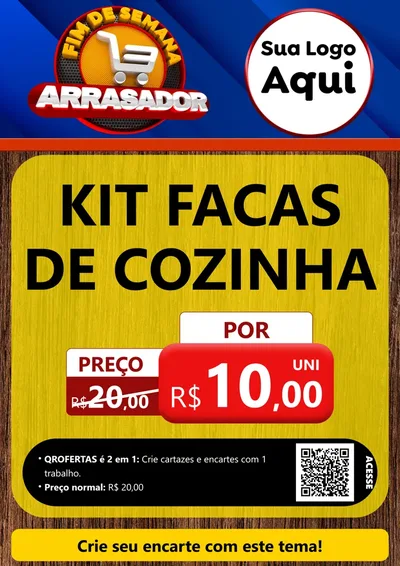 Modelo de Cartaz para Cartaz A4 Vertical com o tema Fim De Semana Arrasador para Utilidades Domésticas