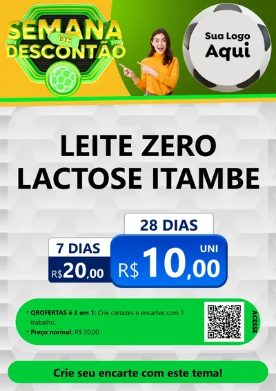 Modelo de Cartaz para Cartaz A4 Vertical com o tema Semana de Descontão - Copa para Frios e Laticínios