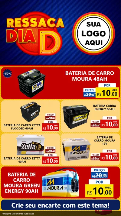 Modelo de TV para TV Vertical com o tema Ressaca Dia D para Baterias Elétricas