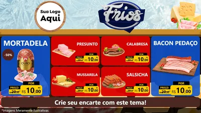 Modelo de TV para TV Horizontal com o tema Frios para Frios e Laticínios