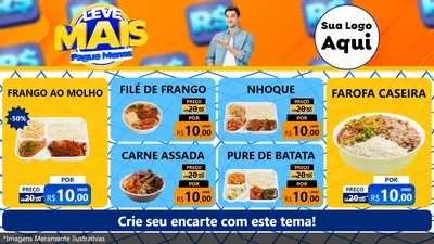 Modelo de TV para TV Horizontal com o tema Leve Mais, Pague Menos para Restaurante