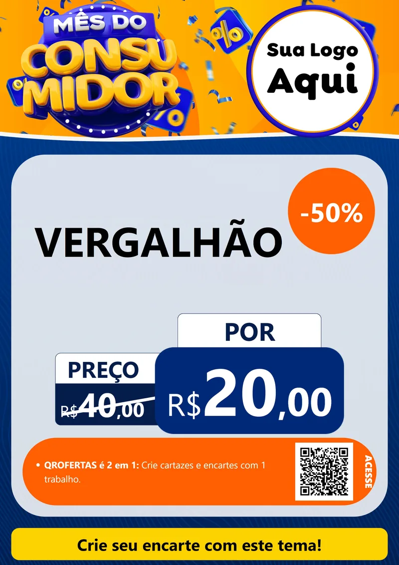 Modelo de Cartaz para Cartaz A4 Vertical com o tema Mês do Consumidor para Ferragens