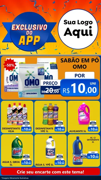 Modelo de Rede Social para Stories com o tema Exclusivo do Aplicativo para Produtos de Limpeza