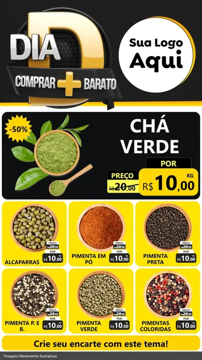 Modelo de Rede Social para Stories com o tema Dia D Mais Economia para Produtos Naturais