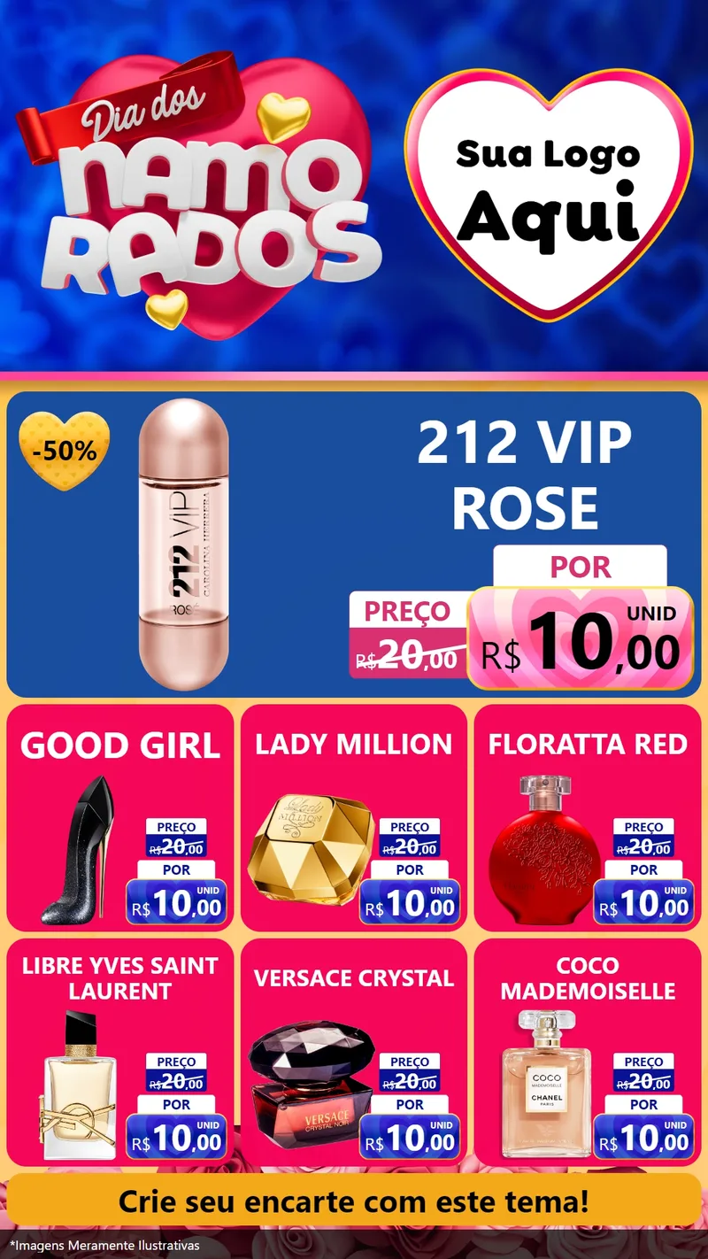 Modelo de Rede Social para Stories com o tema Dia dos namorados para Perfumes