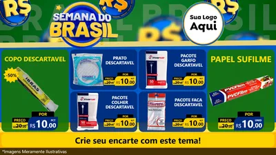 Modelo de TV para TV Horizontal com o tema Semana Do Brasil para Embalagens
