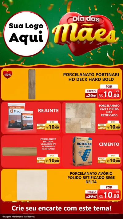 Modelo de TV para TV Vertical com o tema Dia das Mães para Pisos e revestimentos