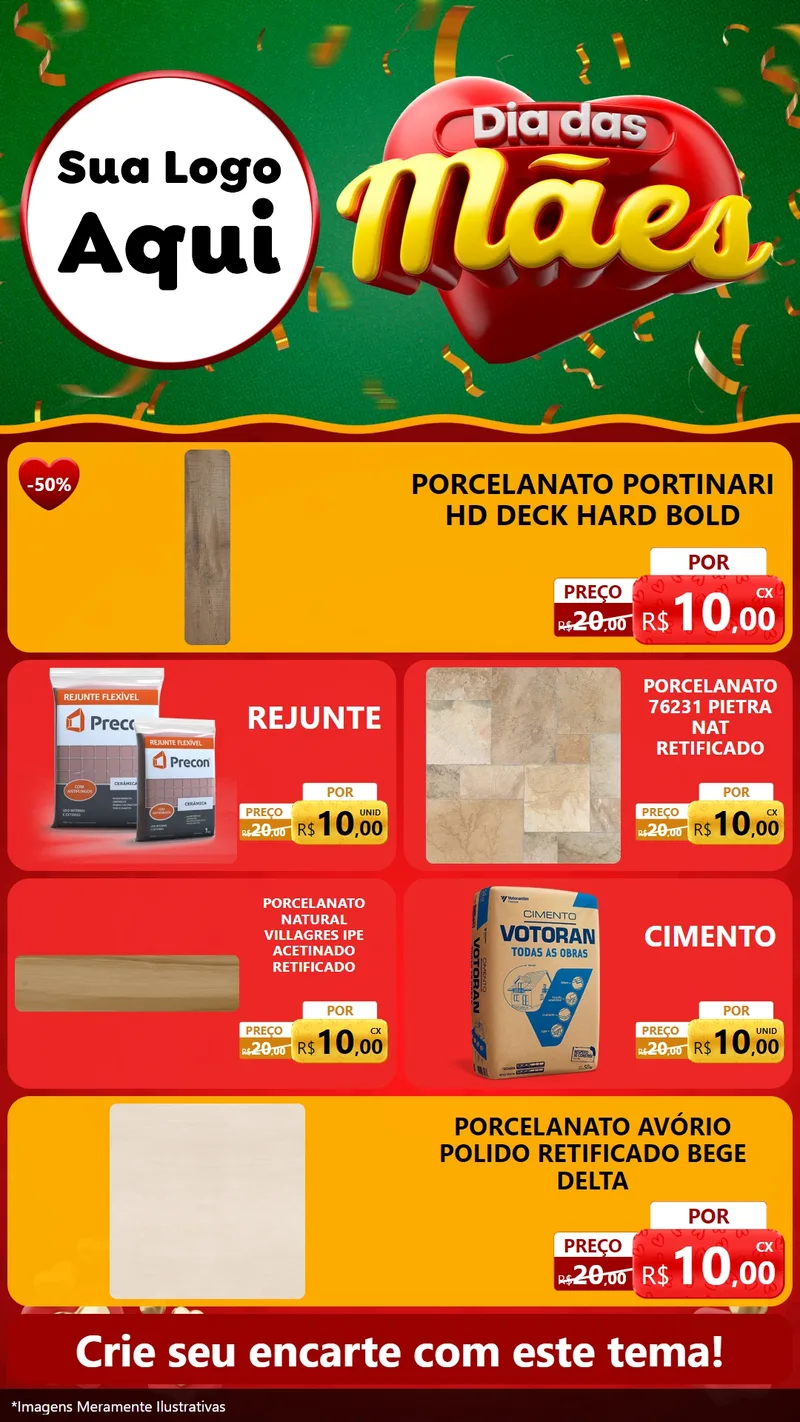 Modelo de TV para TV Vertical com o tema Dia das Mães para Pisos e revestimentos