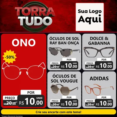 Modelo de Rede Social para Feed Facebook com o tema Torra Tudo para Óticas