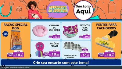 Modelo de TV para TV Horizontal com o tema Aproveite As Ofertas - Pet Shop para Pet Shop