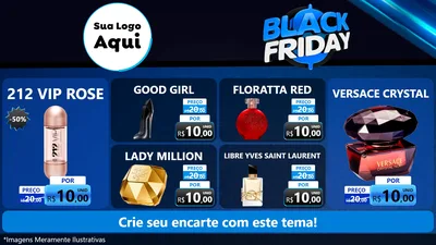 Modelo de TV para TV Horizontal com o tema Black Friday para Perfumes