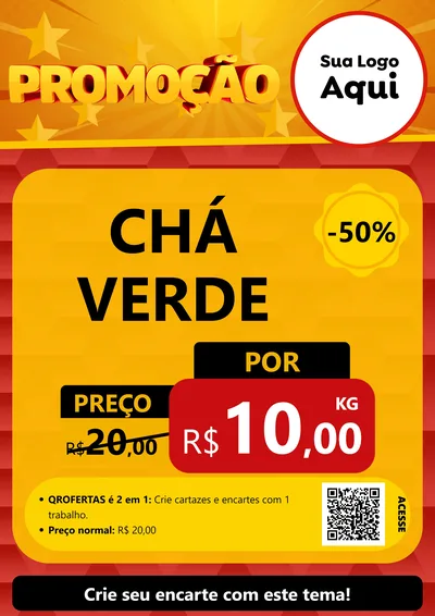 Modelo de Cartaz para Cartaz A4 Vertical com o tema Promoção para Produtos Naturais