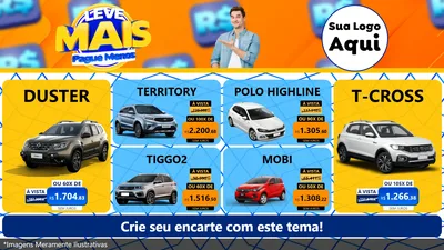 Modelo de TV para TV Horizontal com o tema Leve Mais, Pague Menos para Concessionaria de Carros