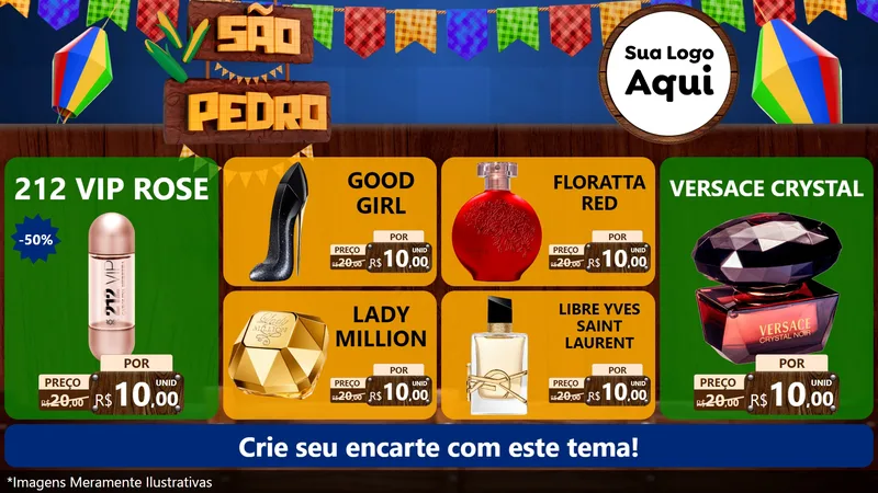 Modelo de TV para TV Horizontal com o tema São Pedro para Perfumes