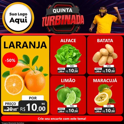 Modelo de Rede Social para Feed Facebook com o tema Quinta Turbinada para Hortifrúti