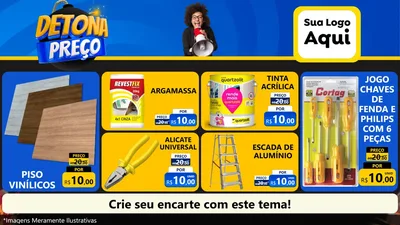 Modelo de TV para TV Horizontal com o tema Detona Preços para Material para Construção