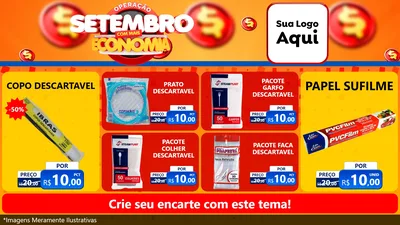 Modelo de TV para TV Horizontal com o tema Operação Setembro Com Muita Economia para Embalagens