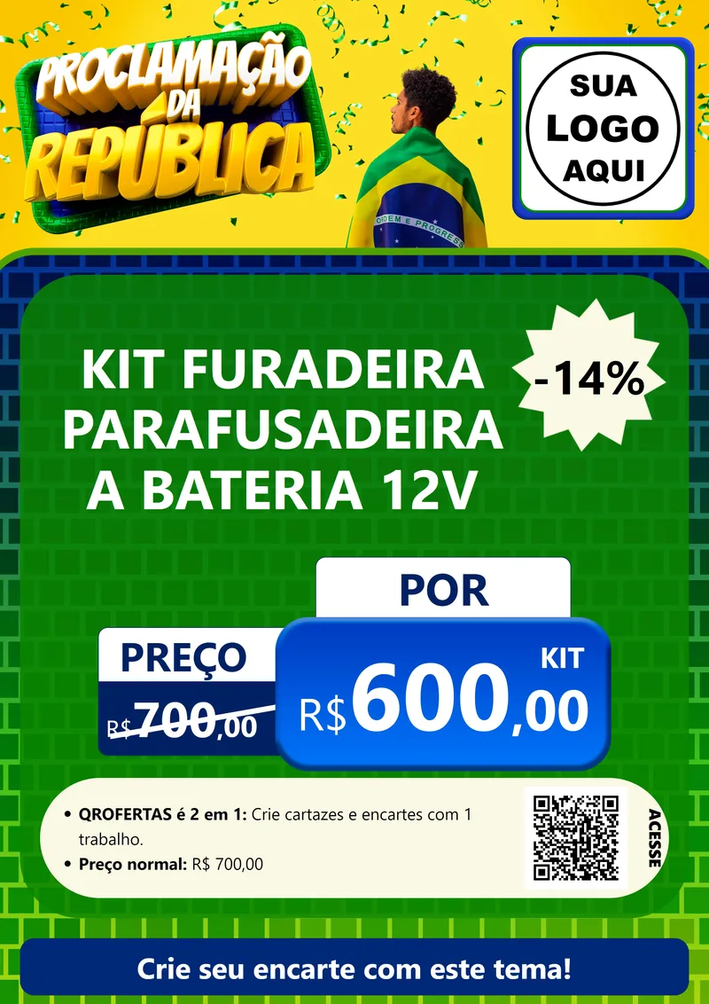 Modelo de Cartaz para Cartaz A4 Vertical com o tema Proclamação da República para Maquinas e Ferramentas