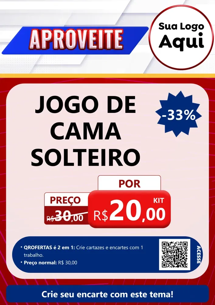 Modelo de Cartaz para Cartaz A4 Vertical com o tema Aproveite para Cama, Mesa e Banho