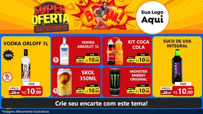 Modelo de TV para TV Horizontal com o tema Super Oferta Setembro para Distribuidora de bebidas