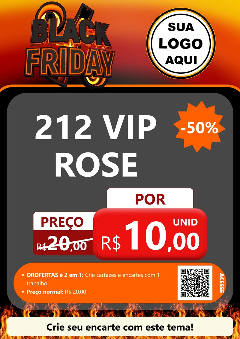 Modelo de Cartaz para Cartaz A4 Vertical com o tema Black Friday para Perfumes