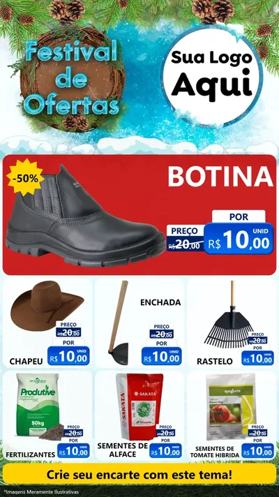 Modelo de Rede Social para Stories com o tema Festival de Ofertas - Inverno para Agropecuária