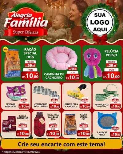 Modelo de Rede Social para Feed Instagram com o tema Alegria Em Família - Super Ofertas para Pet Shop