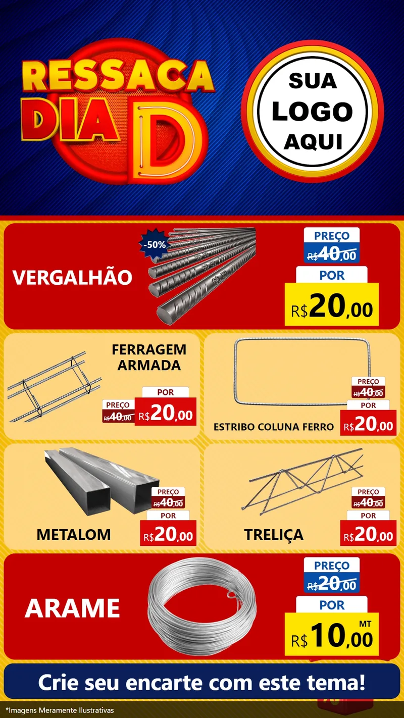 Modelo de TV para TV Vertical com o tema Ressaca Dia D para Ferragens