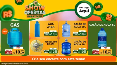 Modelo de TV para TV Horizontal com o tema Show de Ofertas Imbatíveis para Água e gás