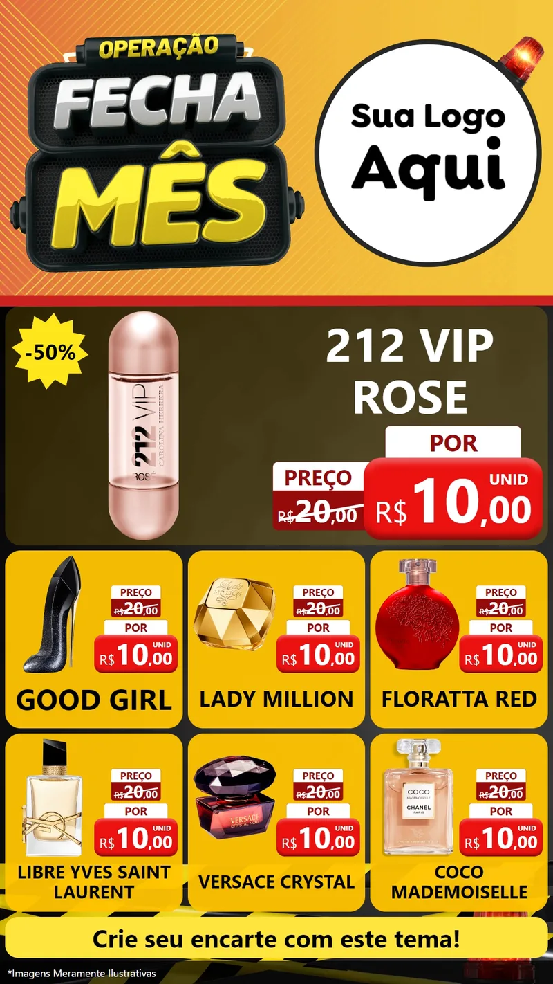 Modelo de Rede Social para Stories com o tema Operação Fecha Mês para Perfumes