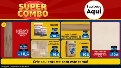 Modelo de TV para TV Horizontal com o tema Super Combo para Pisos e revestimentos