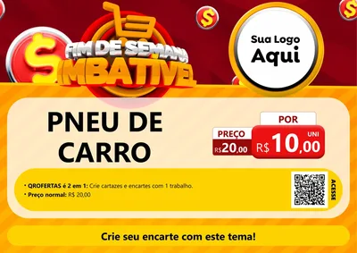 Modelo de Cartaz para Cartaz A4 Horizontal com o tema Fim de Semana Imbatível para Auto peças