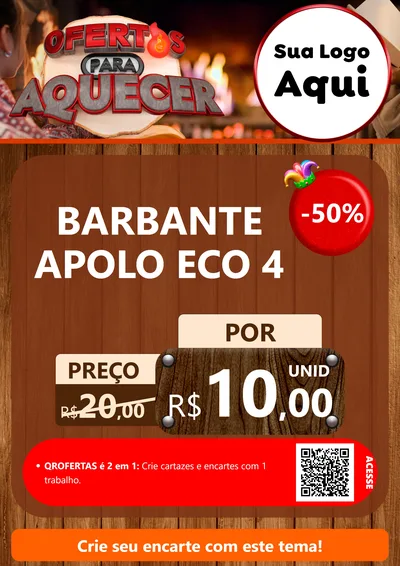 Modelo de Cartaz para Cartaz A4 Vertical com o tema Ofertas Para Aquecer para Armarinho e Aviamentos