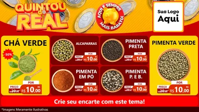 Modelo de TV para TV Horizontal com o tema Quintou do Real para Produtos Naturais