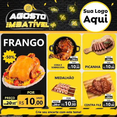 Modelo de Rede Social para Feed Facebook com o tema Agosto Imbatível para Assados