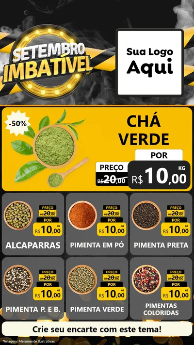 Modelo de Rede Social para Stories com o tema Setembro Imbatível para Produtos Naturais
