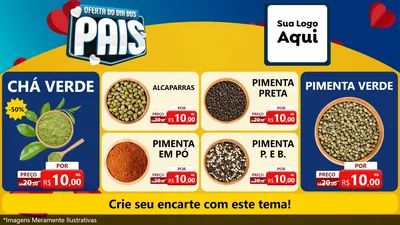 Modelo de TV para TV Horizontal com o tema Oferta Do Dia Dos Pais para Produtos Naturais