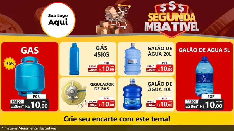 Modelo de TV para TV Horizontal com o tema Segunda Imbatível para Água e gás