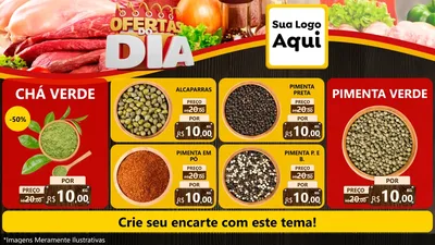 Modelo de TV para TV Horizontal com o tema Ofertas do Dia para Produtos Naturais