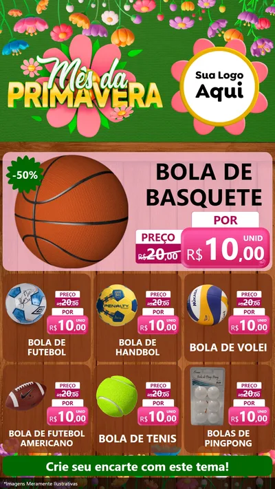 Modelo de Rede Social para Stories com o tema Mês da Primavera para Artigos Esportivos
