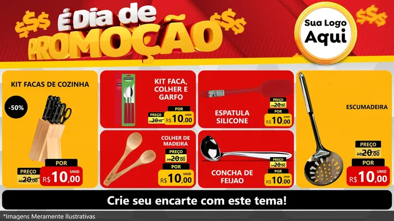 Modelo de TV para TV Horizontal com o tema É Dia De Promoção para Utilidades Domésticas