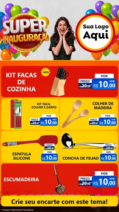 Modelo de TV para TV Vertical com o tema Super Inauguração para Utilidades Domésticas