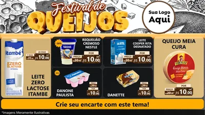 Modelo de TV para TV Horizontal com o tema Festival de Queijos para Frios e Laticínios